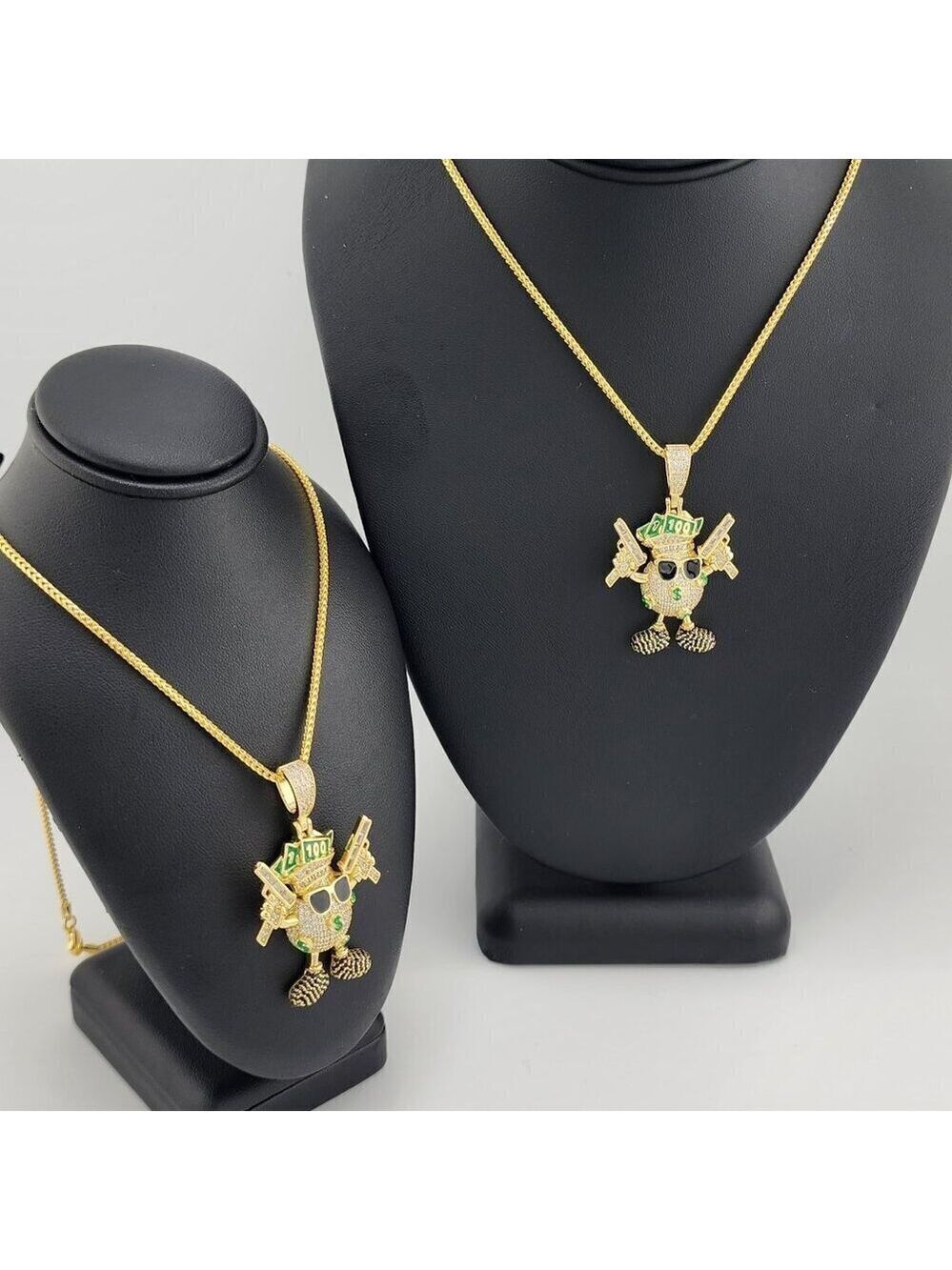 Brand New Sterling SIlver 925 Egg Dollar Bills Necklace